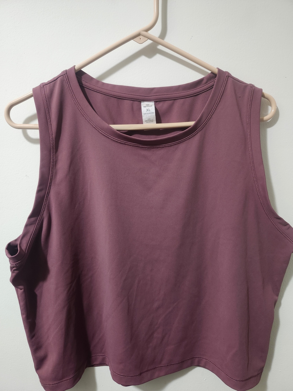 90 Degree By Reflex Mauve Crewneck Crop Tank